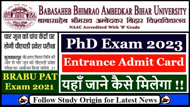 BRABU Admit Card - Study Origin.IN